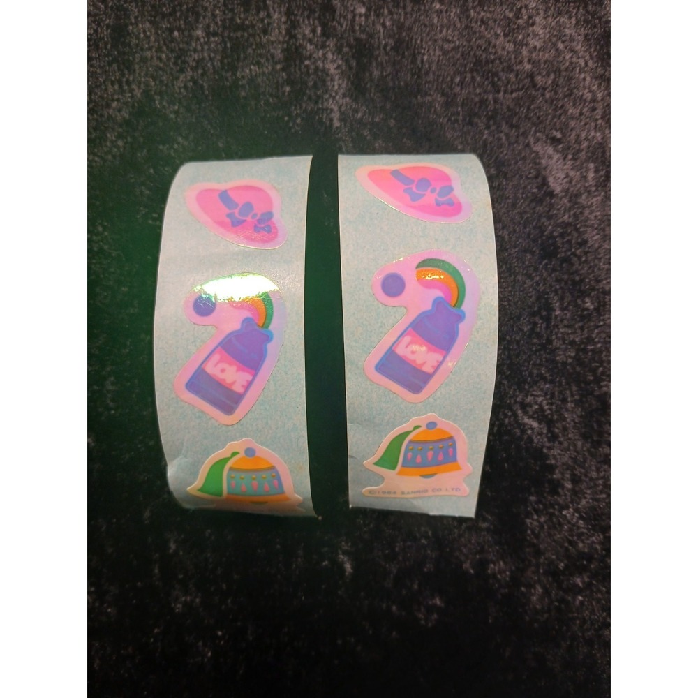 Vintage Rare‎  Sanrio Iridescent Pastels Sticker  1984